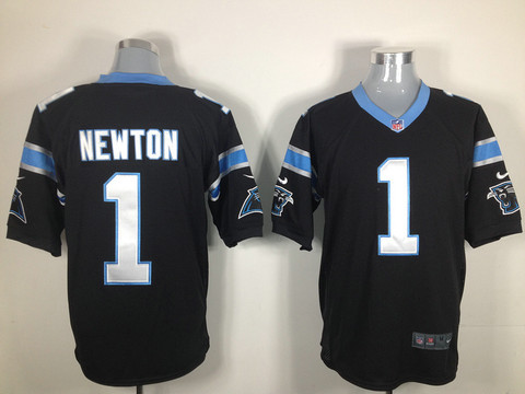 South Carolina Panthers 1 Newton Black Game Nike NFL Jerseys